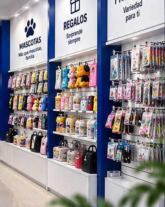 Góndolas de mascotas, regalos y accesorios